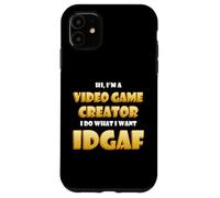 Carcasa para iPhone 11 Video Game Dev Creator Idgaf Costume PC Gaming Developers