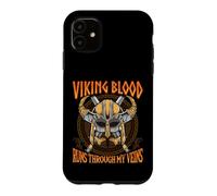 Carcasa para iPhone 11 Viking Blood Runs Through my Veins Norse Nordic Mythology