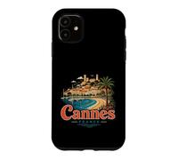 Carcasa para iPhone 11 Vintage Cannes Francia Viaje Souvenir Monumento Regalo