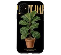 Carcasa para iPhone 11 Vintage Fiddle-Leaf Higuera Planta Papá Naturaleza Flora Jardinero