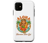 Carcasa para iPhone 11 Vintage Hawaiano Hula Bailarina Aloha Tropical Island Luau Girl
