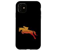 Carcasa para iPhone 11 Vintage Horse Rider Girl 80s Hunter Jumper