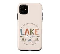 Carcasa para iPhone 11 Vintage Junto al Lago cabaña Paddle Fin de Semana Ambiente del Lago