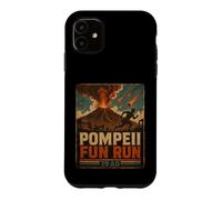 Carcasa para iPhone 11 Vintage Pompeya Diversión Run Antigua Roma Volcán Erupción Humor