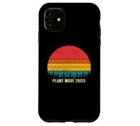 Carcasa para iPhone 11 Vintage Retro Style 80s Happy Pine Trees Plant More Trees