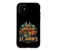 Carcasa para iPhone 11 Vintage St Johns Antigua y Barbuda Viaje Monumento Regalo