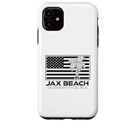 Carcasa para iPhone 11 Visita Jacksonville Florida Vacaciones USA Flag Palms Jax Beach