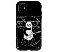 Carcasa para iPhone 11 Vitruvian Rock Panda, Leonard da Vinci, Arte, Music, diversión