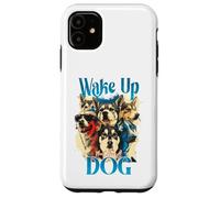 Carcasa para iPhone 11 Wake Up Dog Lover Canine Collage Pop Art Gráfico
