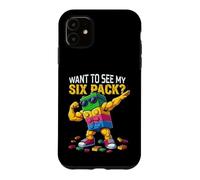 Carcasa para iPhone 11 Want To See MY Six Pack Funny Blocks Bricks Master Builder