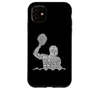 Carcasa para iPhone 11 Waterpolo Player Word Cloud Water Polo Jugadores Entrenador