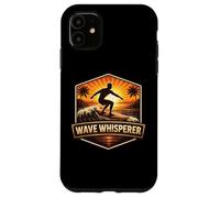 Carcasa para iPhone 11 Wave Whisperer Vintage Surfer Diciendo Retro Surfing Cita Mar