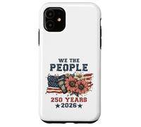 Carcasa para iPhone 11 We The People 250 Years 2026 Patriotic Floral USA Flag