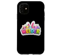 Carcasa para iPhone 11 Welder Happy Easter Welding Bunny Egg Hunt Orejas Primavera