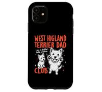 Carcasa para iPhone 11 West Highland Terrier Dad Club Dog Dad Man Día del Padre