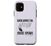 Carcasa para iPhone 11 When Words Fail Music Habla Shakespeare Meme Cita EN LA Parte