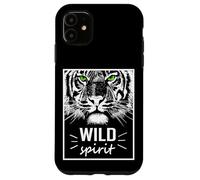 Carcasa para iPhone 11 Wild Spirit Tiger Quotes Summer Illustration Graphic Design