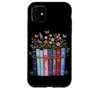 Carcasa para iPhone 11 Wildflowers Book Lover Reading Lector de Libros Florales estéticos