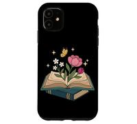 Carcasa para iPhone 11 Wildflowers Book Lover Reading Lector de Libros Florales estéticos