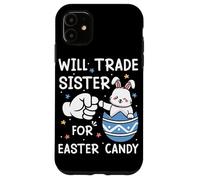 Carcasa para iPhone 11 Will Trade Sister por Dulces de Pascua Lindo Huevo de Conejito