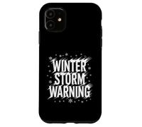 Carcasa para iPhone 11 Winter Storm Warning Alerta de meteorólogo meteorológico -
