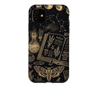 Carcasa para iPhone 11 Witchy Celestial Moon Phase Spellbook Dark Magic Book Lovers