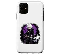 Carcasa para iPhone 11 Wolf Anime Girl Katana Tactical Dark Animecore Art
