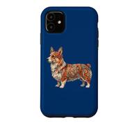 Carcasa para iPhone 11 Womens Girls Kids Folk Art Illustration Corgi Dog Lover