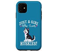 Carcasa para iPhone 11 Womens Just A Girl Who Loves Siberian Husky Dog Lover