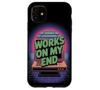 Carcasa para iPhone 11 Works on My End - Programmer Funny PC Error Retro Graphic