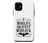 Carcasa para iPhone 11 Worlds Okayest Warlock Humor Fantasía Diseño