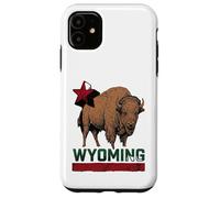 Carcasa para iPhone 11 Wyoming Cowboy State Buffalo - Camiseta Vintage