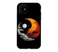 Carcasa para iPhone 11 Ying Yang Energía Meditación Acuarela Tai Chi Día y Noche