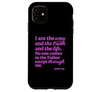 Carcasa para iPhone 11 Yo Soy el Camino: la Verdad, la Vida, Juan, Las Escrituras, Versículo de la Biblia, Dios Ora
