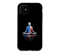 Carcasa para iPhone 11 Yoga Yogi Mediación Zen Bandera Americana USA Drip Graffiti