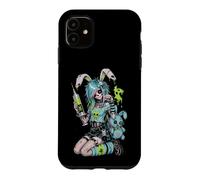 Carcasa para iPhone 11 Zombie Goth Bunny Esqueleto Chica EMO Kawaii Goth Chica