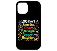 Carcasa para iPhone 12/12 Pro 100 días de Escuela Smarter Kinder Stronger Braver Brighter