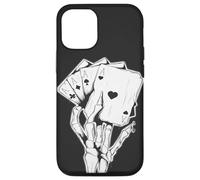 Carcasa para iPhone 12/12 Pro 4 Ases Poker Mano Esqueleto Dedos