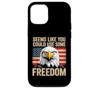 Carcasa para iPhone 12/12 Pro 4th of July US Flag Eagle You Could Use Some Freedom Meme