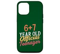 Carcasa para iPhone 12/12 Pro 6 7 Meme Diseño de cumpleaños número 13 Ahora Soy Oficialmente un Adolescente
