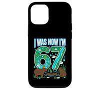 Carcasa para iPhone 12/12 Pro 67 cumpleaños I Was 66 Now I'm 67 Capybara Funny Cute