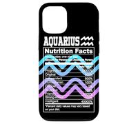 Carcasa para iPhone 12/12 Pro Acuario Información Nutricional Signo del Zodíaco Astrología Azul Púrpura