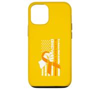 Carcasa para iPhone 12/12 Pro ADHD Awareness Bandera Americana Cinta Naranja