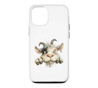Carcasa para iPhone 12/12 Pro Adorable Cabra asomada caprichosa Arte Animal