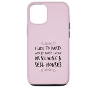 Carcasa para iPhone 12/12 Pro Agente inmobiliario Divertido Agente de Bienes raíces Bebedor de café Cafeína Amor