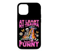 Carcasa para iPhone 12/12 Pro Al Menos Mi Trauma Me Hizo Divertido Diseño Esquelético