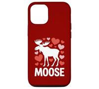 Carcasa para iPhone 12/12 Pro Alce San Valentín Corazón Amor Vida Silvestre Animal Naturaleza