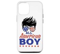Carcasa para iPhone 12/12 Pro All American Boy 4th of July Boys Kids Sunglasses USA Flag