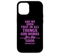 Carcasa para iPhone 12/12 Pro All Things Work Together For Good Romans 8:28 Versículo de la Biblia