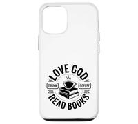 Carcasa para iPhone 12/12 Pro ¡Ama a Dios, Bebe café, Lee Libros!